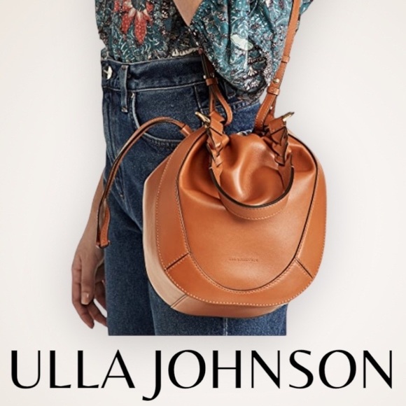Ulla Johnson Handbags - Ulla Johnson Bag Hilma Leather Drawstring Crossbody Bucket Purse